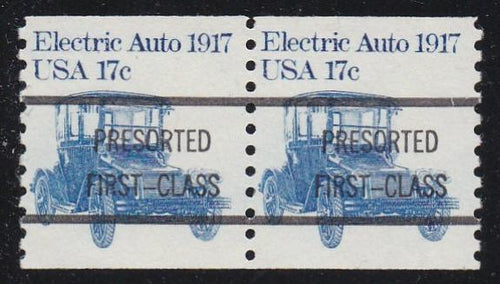 # 1906a (1981) 1917 Elecrtic Auto, Precancel, Type A, HB - Coil pr, MNH