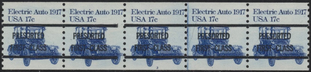 # 1906a (1981) 1917 Electric Auto - PS/5, #3, Type A, Gap 1L, FVF MNH