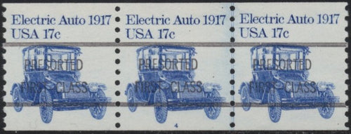 # 1906a (1981) 1917 Electric Auto - PS/3, Type A, #4, No Gap, XF MNH