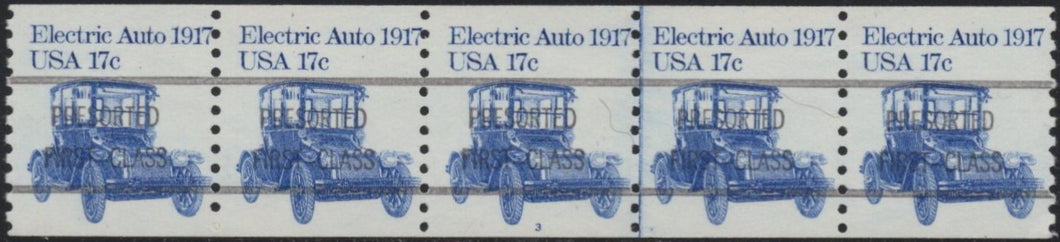 # 1906a (1981) 1917 Electric Auto - PS/5, #3, Type A, No Gap, F MNH