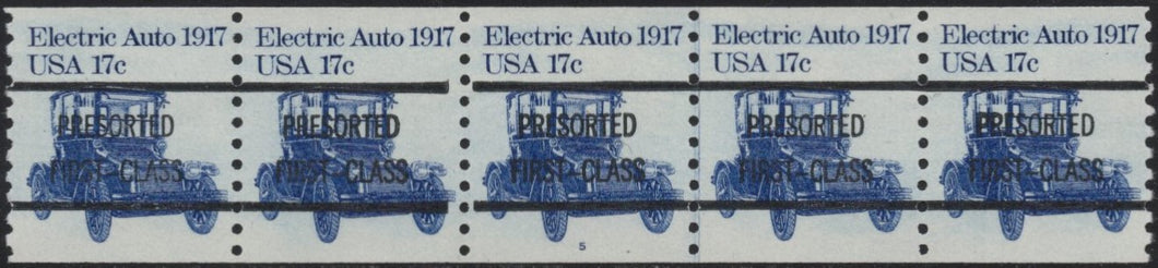 # 1906a (1981) 1917 Electric Auto - PS/5, #5, Type A, Gap 1L, VF MNH