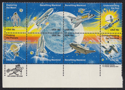 # 1912-19 (1981) Space - Mr. Zip, BK/8, LL, MNH