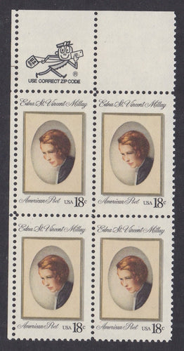 # 1926 (1981) Millay - Mr. Zip, BK/4, UL, MNH