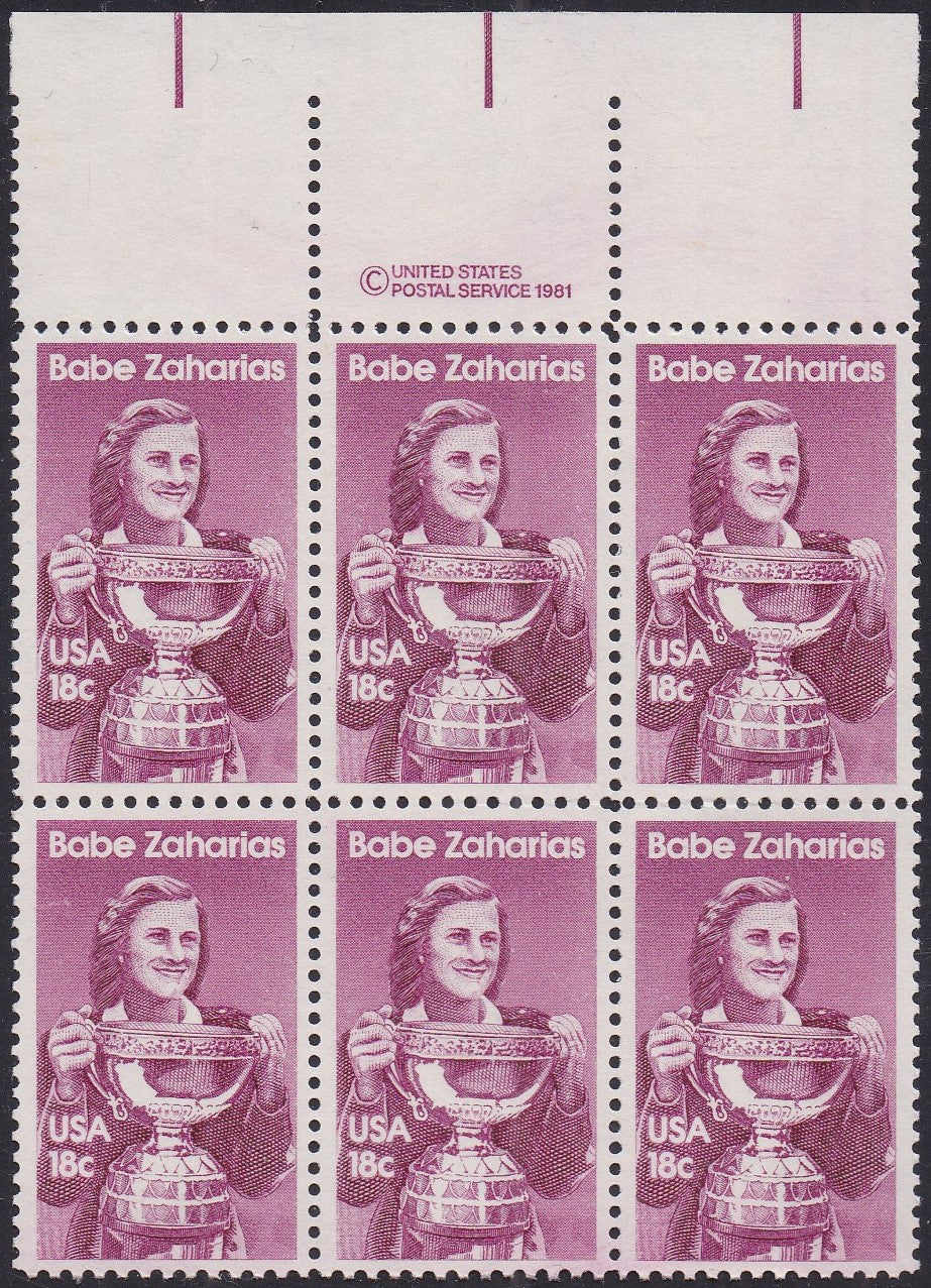 # 1932 (1981) Zaharias - Copy, BK/6, T, MNH