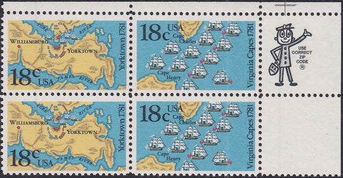 # 1937-38 (1981) Yorktown - Mr. Zip, BK/4, UR, MNH