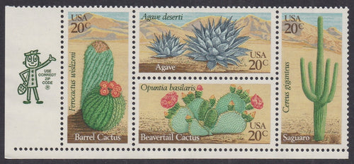 # 1942-45 (1981) Desert Plants - Mr. Zip, BK/4, LL, MNH