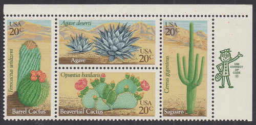 # 1942-45 (1981) Desert Plants - Mr. Zip, BK/4, UR, MNH