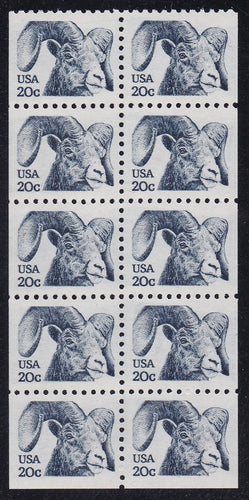 # 1949a (1982) Rams, Type I, OA tag - Bklt pane, No Tab, MNH