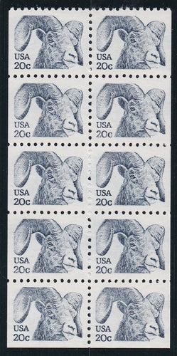 # 1949a (1982) Rams, Type I, OA tag - Bklt pane, No Tab, MNH (B)