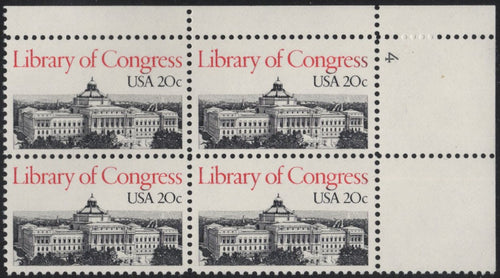 # 2004 (1982) Library of Congress - PB, UR #4, MNH