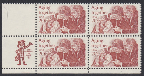 # 2011 (1982) Aging - Mr. Zip, BK/4, LL, MNH