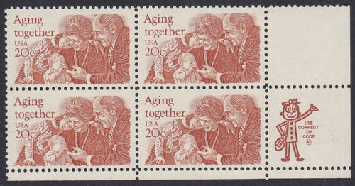 # 2011 (1982) Aging - Mr. Zip, BK/4, LR, MNH