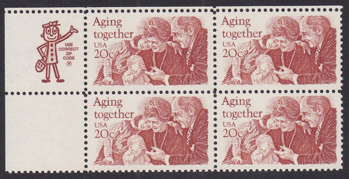 # 2011 (1982) Aging - Mr. Zip, BK/4, UL, MNH
