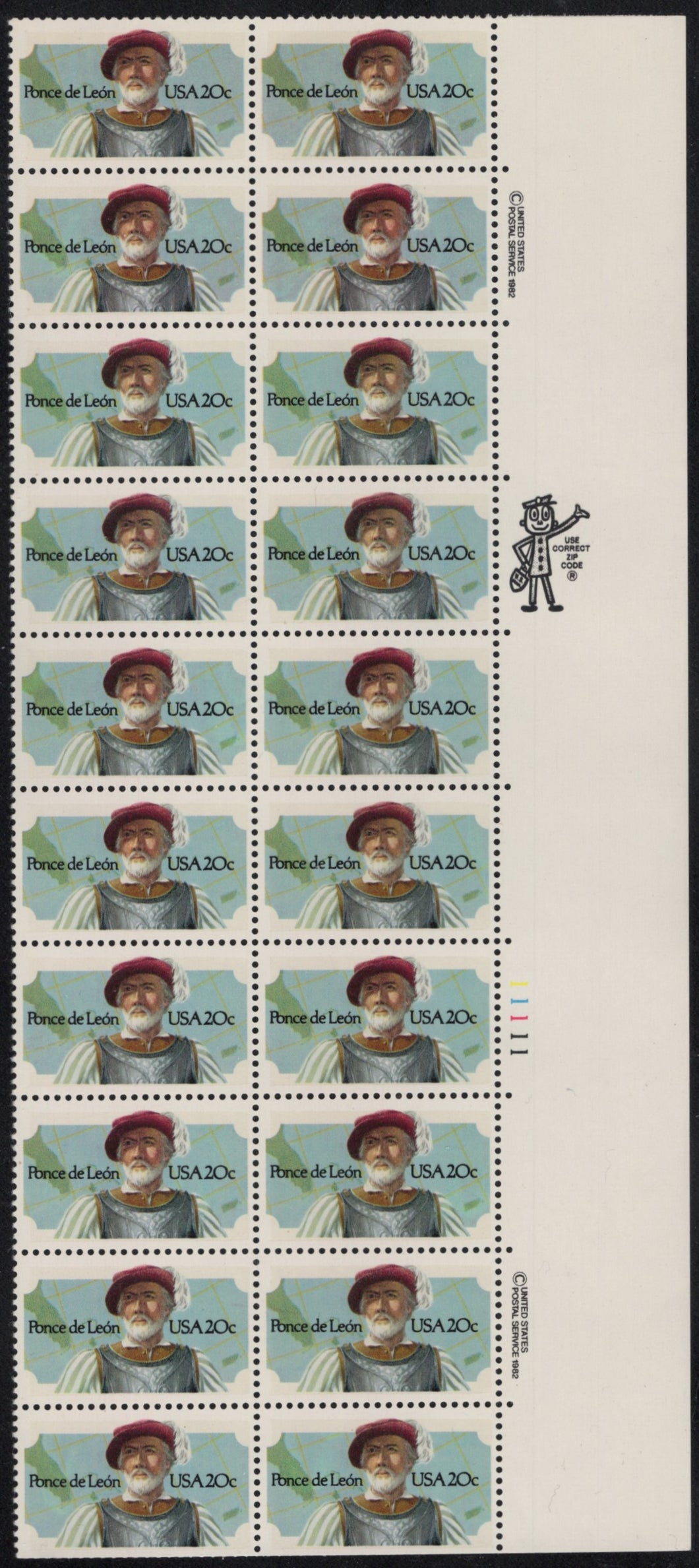 # 2024 (1982) Ponce De Leon - PB, R #11111, MNH
