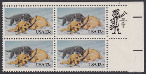 # 2025 (1982) Kitten n Puppy - Mr. Zip, BK/4, UR, MNH