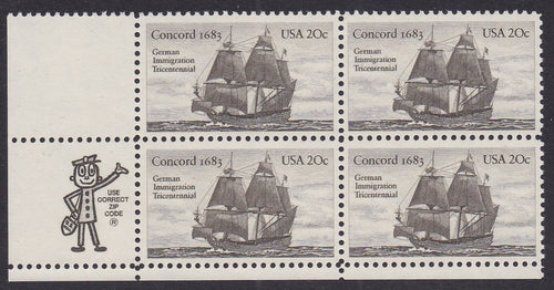 # 2040 (1983) German Immigration - Mr. Zip, BK/4, LL, MNH