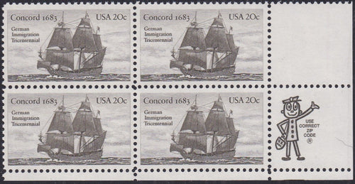 # 2040 (1983) German Immigration - Mr. Zip, BK/4, LR, MNH