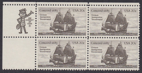 # 2040 (1983) German Immigration - Mr. Zip, BK/4, UL, MNH
