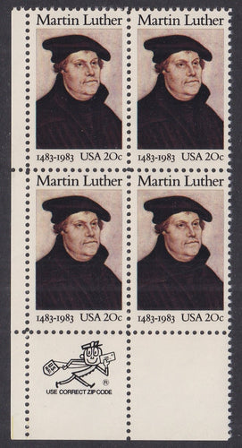 # 2065 (1983) Luther - Mr. Zip, BK/4, LL, MNH