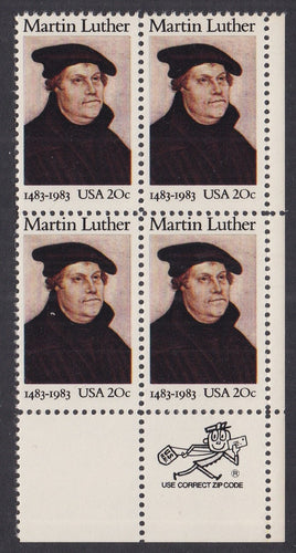 # 2065 (1983) Luther - Mr. Zip, BK/4, LR, MNH