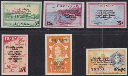 Tonga # 210-215 (1968) Field & Track Trials - Sgls, Set/6, MNH