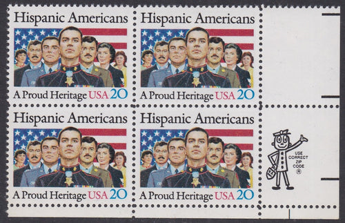 # 2103 (1984) Hispanic Americans - Mr. Zip, BK/4, LR, MNH