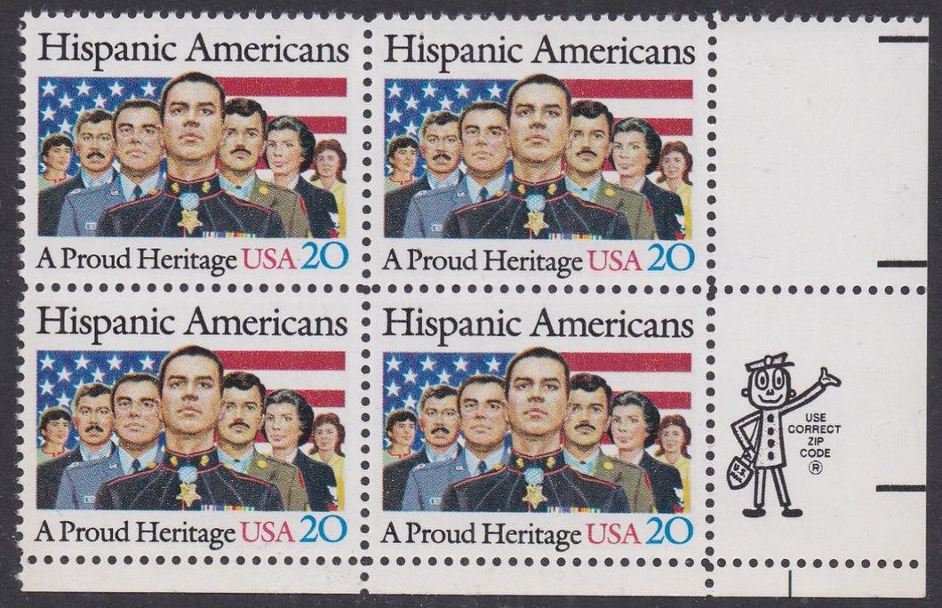 # 2103 (1984) Hispanic Americans - Mr. Zip, BK/4, LR, MNH