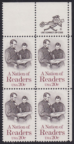 # 2106 (1984) Reading - Mr. Zip, Bk/4, UR, MNH