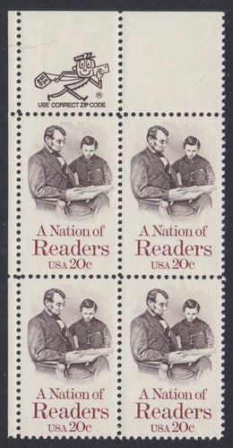 # 2106 (1984) Reading - Mr. Zip, Bk/4, UL, MNH