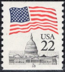# 2115a (1985) Flag over Capitol Dome, NB Tag - PS/1, #18, MNH