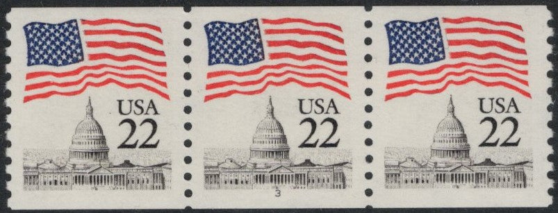 # 2115a (1985) Flag over Capitol Dome, NB Tag - PS/3, #3, XF MNH