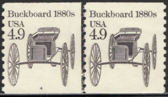 # 2124 (1985) 1880's Buckboard - PS/2, #4, VF MNH