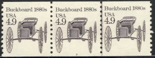 # 2124 (1985) 1880's Buckboard - PS/3, #3, XF MNH