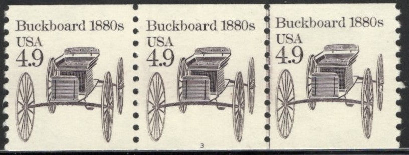 # 2124 (1985) 1880's Buckboard - PS/3, #3, XF MNH