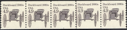 # 2124 (1985) 1880's Buckboard - PS/5, #3, VF/XF MNH