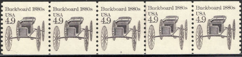 # 2124 (1985) 1880's Buckboard - PS/5, #3, XF MNH