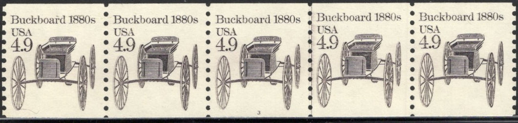 # 2124 (1985) 1880's Buckboard - PS/5, #3, XF MNH