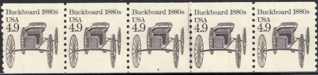 # 2124 (1985) 1880's Buckboard - PS/5, #4, VF/XF MNH