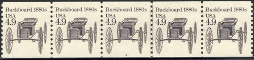 # 2124 (1985) 1880's Buckboard - PS/5, #4, XF MNH