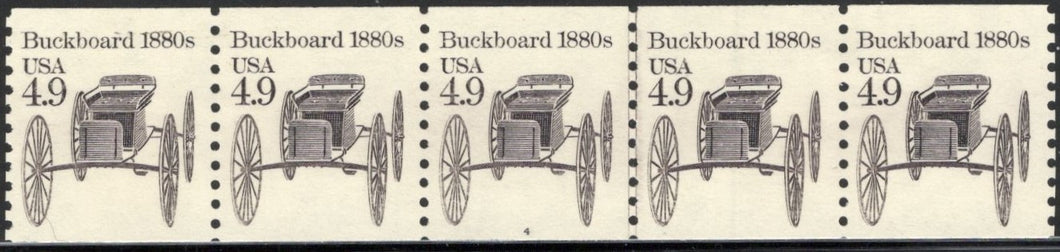 # 2124 (1985) 1880's Buckboard - PS/5, #4, XF MNH