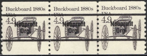 # 2124a (1985) 1880's Buckboard, Precancel - PS/3, #1, XF MNH
