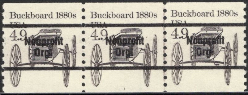 # 2124a (1985) 1880's Buckboard, Precancel - PS/3, #1, XF MNH