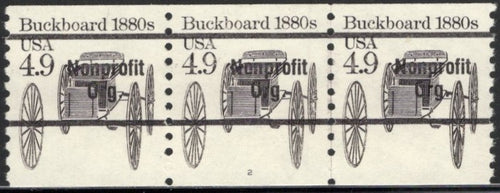 # 2124a (1985) 1880's Buckboard, Precancel, NG - PS/3, #2, XF MNH