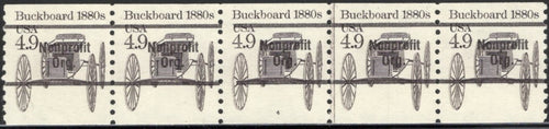 # 2124a (1985) 1880's Buckboard, Precancel, Gap 1L - PS/5, #4, VF MNH