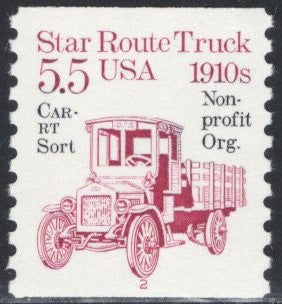 # 2125a (1986) 1910's Star Route Truck, Precancel - PS/1, #2, XF MNH