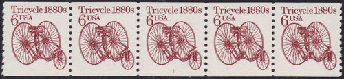 # 2126 (1985) 1880's Tricycle - PS/5, #1, FVF MNH (PNC) AT FACE