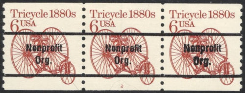 # 2126a (1985) 1880's Tricycle, Precancel - PS/3, #2, XF MNH
