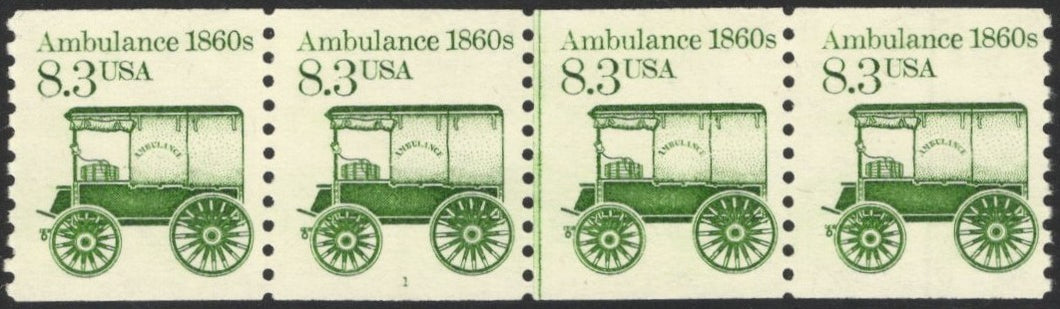 # 2128 (1985) 1860's Ambulance - PS/4, #1, VF MNH