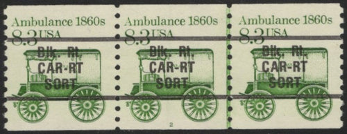 # 2128a (1985) 1860's Ambulance, Precancel - PS/3, #2, XF MNH