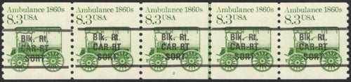 # 2128a (1985) 1860's Ambulance, Precancel - PS/5, #2, Gap 2L, VF MNH